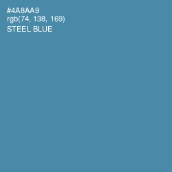 #4A8AA9 - Steel Blue Color Image